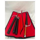 Sai, martial arts weapons with carrying case