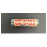 One Roll (40 Coins) 35% Silver 1942-1945 Jefferson