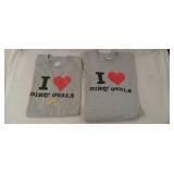 2 I love dirt ovals xl shirts
