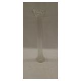 Vintage clear glass swung vase 17' tall