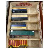 Vintage handmade wooden miniature semi trailers