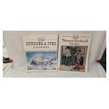 Books of Currier & Ives and Norman Rockwell prints