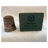 Antique Sterling Silver Priscilla Sewing Thimble