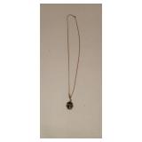 1/20 12k Gold necklace with Agate pendant