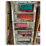 Vintage handmade wooden miniature semi trailers