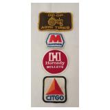 Uniform patches, coo-op, marathon, Hornady, citgo