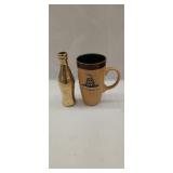 Solid brass Coca-Cola bottle 7' tall and