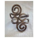 Vintage Swirly Sterling Silver Ring WT. 4.1 Grams