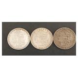 (3) Morgan Dollars Mixed Dates
