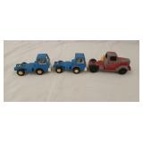 3  - Vintage Tootsie toy trucks die-cast