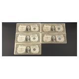 (5) 1935 ï¿½No Godï¿½ $1 Silver Certificates