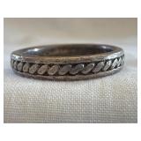 Vintage Braided Estate Sterling Silver Ring
