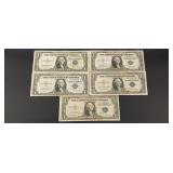 (5) 1935 ï¿½No Godï¿½ $1 Silver Certificates