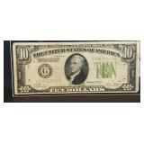1928 $10 ï¿½Redeemable In Goldï¿½ Green Seal