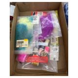 Box lot of various fly tying materials