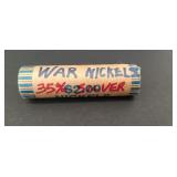 One Roll (40 Coins) 35% Silver 1942-1945 Jefferson