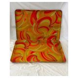 2- vintage 1960s SiLite  fiberglass serving trays