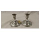 Kirk stieff pewter candle holders 3.5' tall