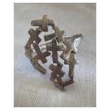 925 NF TH Multi Cross Ring WT. 2.6 Grams