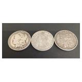(3) Morgan Dollars Mixed Dates