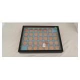 Set of 33 collectable solid bronze coins