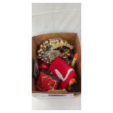 Box of Christmas decorations