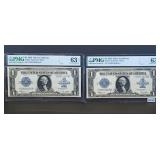 1923 $1Silver Certificates Consecutive Serial