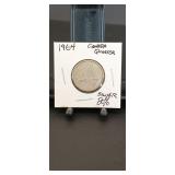 1964 80% Silver Canada Quarter