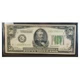 1928 $50 ï¿½Redeemable In Goldï¿½ Green Seal