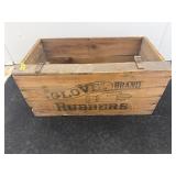 Antique wooden advertising crate