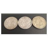(3) Morgan Dollars Mixed Dates