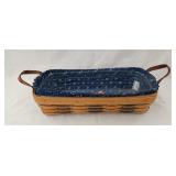Longaberger basket with liner 15' x 8' x 4'
