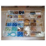 Bead working materials, glass beads, storage boxes