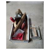 Feed scoop, drywall tools, scrapers