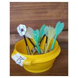 Darts, Tupperware Bowl