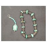 Turquoise bracelet, turquoise charm