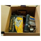 Staple gun, staples, battery charger, flashlight