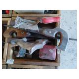 Hand saws, handles, capacitor, lids, brush
