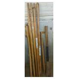 2- Ax Handles, 4- Shovel Handles, 1- Cane