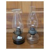 2- Oil Lamps 12', 13'