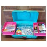 Jewelry making supplies, plastic case
