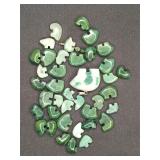 Gemstone bear shaped beads, pre drilled