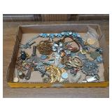 Crucifix, pins, jewelry, keys, tokens