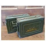 2- .30 Caliber ammo cans, metal