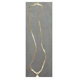 14KT Gold Necklace, Pearl, Clasp is broken