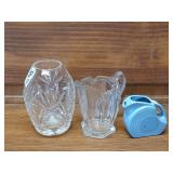 Fiesta creamer-cracked, glass creamer