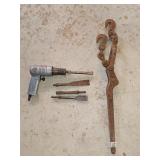 Air Chisel With Attachments, Chain Binder