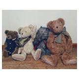 4- Boyds plush bears