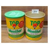 Top Menthol Cans, Board Material, One Missing Lid
