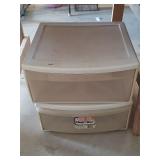 2- Plastic storage drawers
